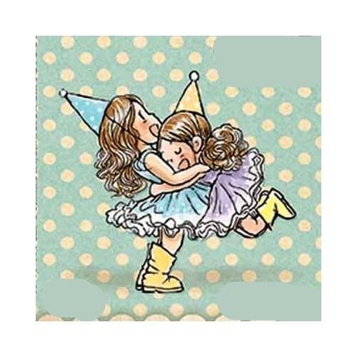 Girl and boy Transparent Clear stamp and cutting dies DIY Silicone Seals Scrapbooking /Card Making/Photo Album Decoration