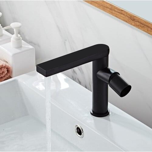 Bathroom Sink Faucet Black Brass Basin Faucet Single Handle Hole Faucet Basin Tap Grifo Lavabo Wash Hot and Cold Mixer Tap Crane