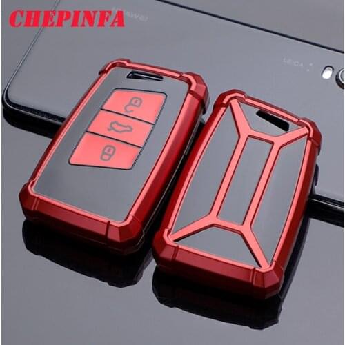 TPU Car Key Case Full Cover Protect Shell For Volkswagen VW 2016 2017 Passat B8 Skoda Superb A7 Car Accessori