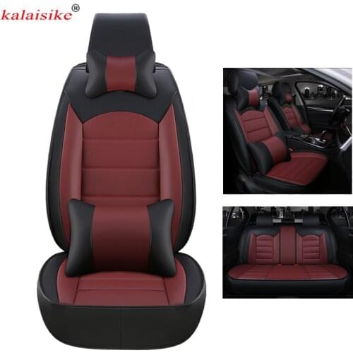 Kalaisike leather universal car seat covers for SEAT all models Ateca LEON Toledo arona exeo IBL car accessories styling