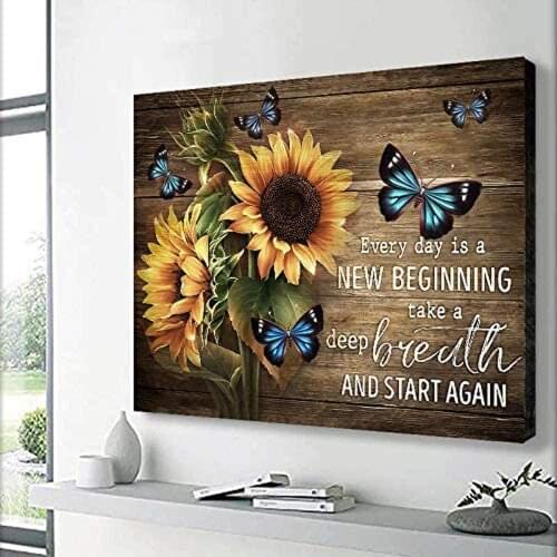 HD Vintage Sunflowers Prints Insect Nature Kids Education Poster Wall Art Pictures Canvas Painting Children Room Decoration Home