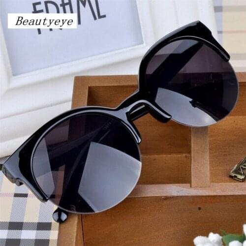 2018 New Fashion Retro Designer Super Round Circle Glasses Cat Eye Womens Sunglasses Glasses Goggles Oculos De Sol UV400