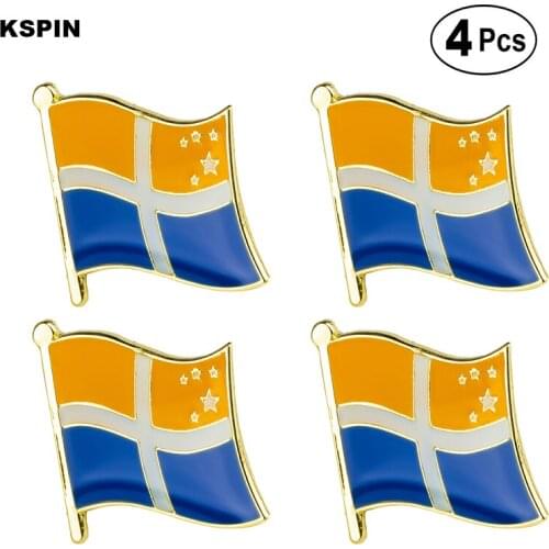 ISLES OF SCILLY Lapel Pin Flag badge Brooch Pins Badges 4pcs