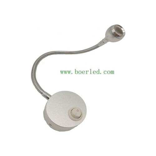 1W 12V 24V 110V 220V FLEXIBLE GOOSENECK WALL BEDSIDE LAMP LED