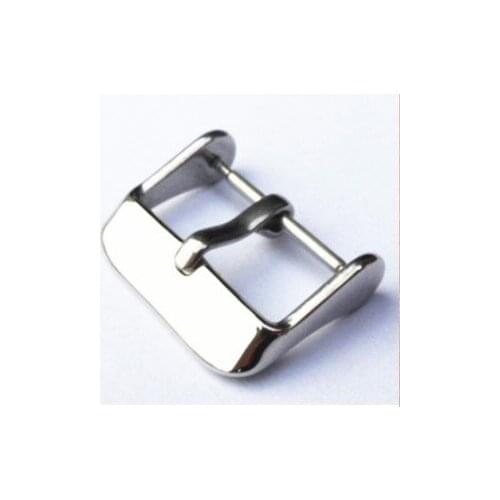 100pcs/lot watch buckle Stainless steel watch buckle silver and black color dull polish and smooth polish 20MM 22MM 24MM 26MM