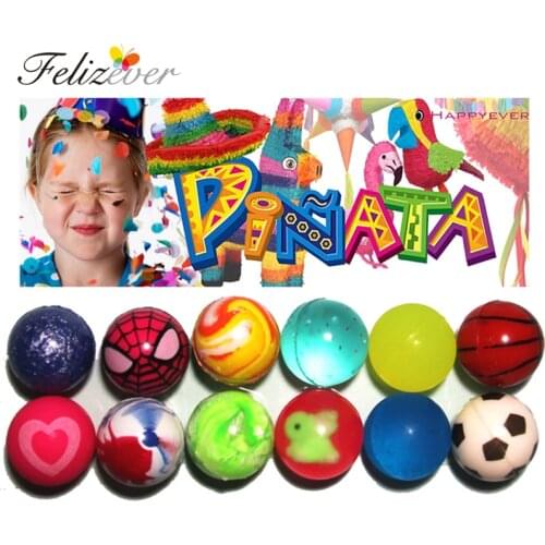 12Pcs 27mm Assorted High Bounce Rubber Ball Small Bouncy Ball Pinata Fillers Kids Toy Party Favor Bag Gifts Treat Bag Goody Bag