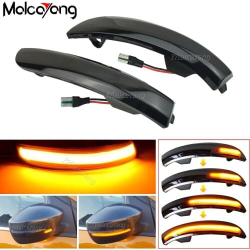 2 Pieces Dynamic Blinker LED Turn Signal Lights Side Mirror Sequential Indicator For Ford Escape Kuga II EcoSport 2013 - 2019