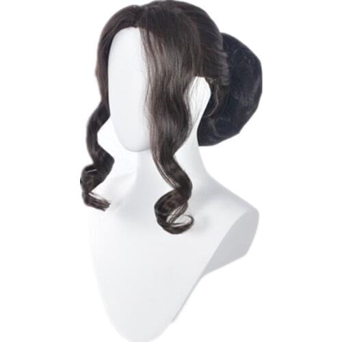 2020 Kibutsuji Muzan Anime Cosplay Wig Demon Slayer: Kimetsu no Yaiba Costumes Halloween Men Black Short Curly Synthetic Hair