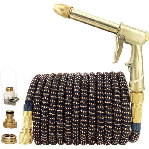25ft-125ft New Scalable Garden Hose Magic Rubber Flexible Hose Water Spray Gun High Pressure Car Wash Hose To Water The Garden