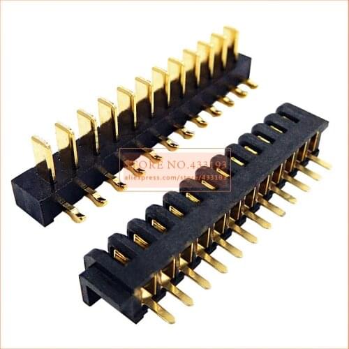 5pcs/Lot 12PIN Laptop notebook battery connector pitch 2.5MM battery charging clip slot contact male+female plug