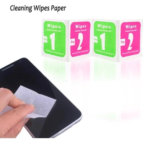 50SET Camera Lens Phone LCD Screen Dust Removal Tool Dry Wet Cleaning Wipes Paper Set for iphone X 8plus 8