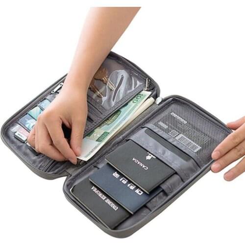 Large Wallet Travel Passport Bag Overseas Travel Document Bag Clutch Bag Waterproof and Dustproof Portable Card Holder Wallet