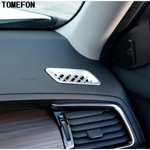 FOR HONDA URV UR-V 2017 ABS CHROME DASHBOARD AIR VENT TRIM COVER BEZEL GARNISH FRONT INSERT OUTLET 2PCS