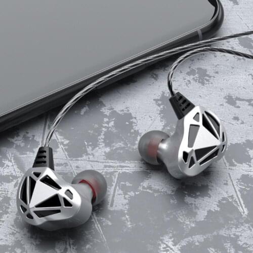 F5 Universal Dynamic 3.5mm Plug HiFi Heavy Bass Wired In-ear Phone Earphone