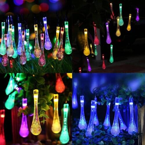 IP65 Solar Light Garden/Solar Lamp Outdoor Waterproof Water Droplet Led Bulb Home Christmas Decoration Strip Backyard Lamps