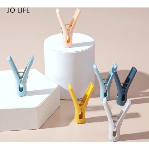 JO LIFE 10PCS/20PCS Plastic Clothes Pegs Towels Hangers Clothespins Candy Color Food Sealing Clips Socks Underwear Drying Rack