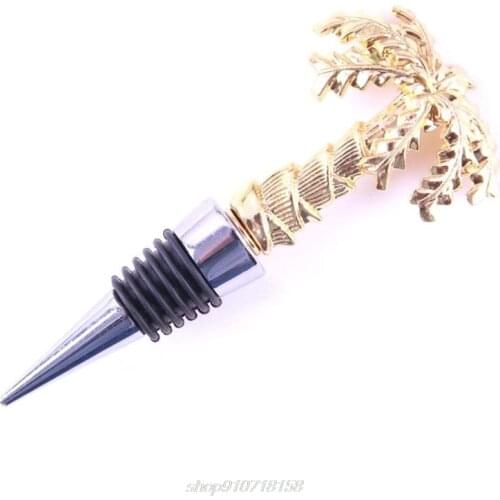 Coconut Tree Red Wine Bottle Stopper Vacuum Sealed Reusable Plug Caps Wedding Wedding Party Decor D24 20 Dropshipping
