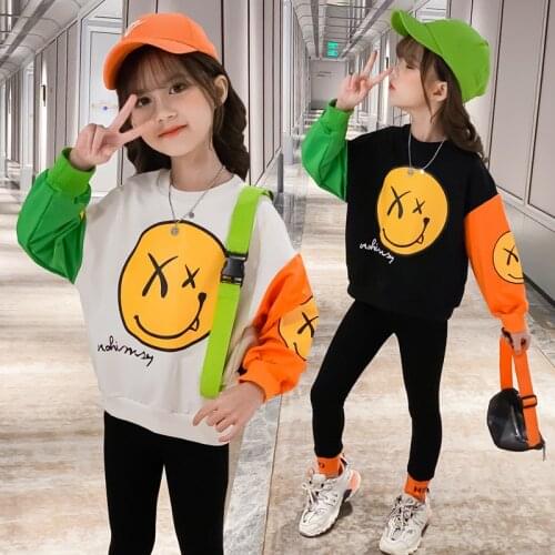 Girls Suits Shirt+pant Spring Autumn Fashion Childrens Fashion Girls Casual Sweater Two-Piece Sets 4 6 8 9 10 -12 Ages