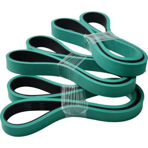 8.0mm Thickness Green Rubber Transfer Paper Belt For Automatic High Speed Folder Folding Machine