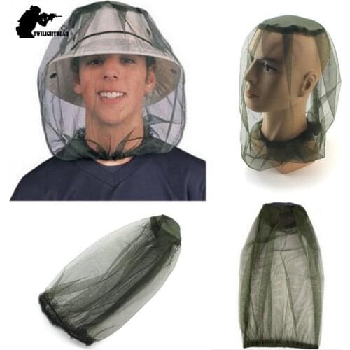 Summer Outdoor Mosquito Hats Camping Hiking Fishing Climbing Mosquito Pest Control Cap Beekeeping Hat Green Black ME02