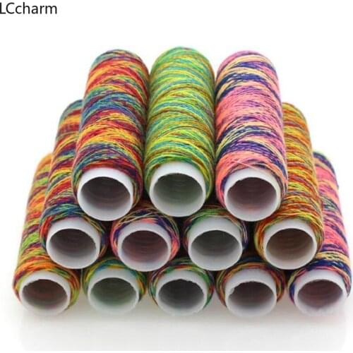 Multicolor DIY Clothing Sewing polyester thread machine reels spool cord string rope Handwork