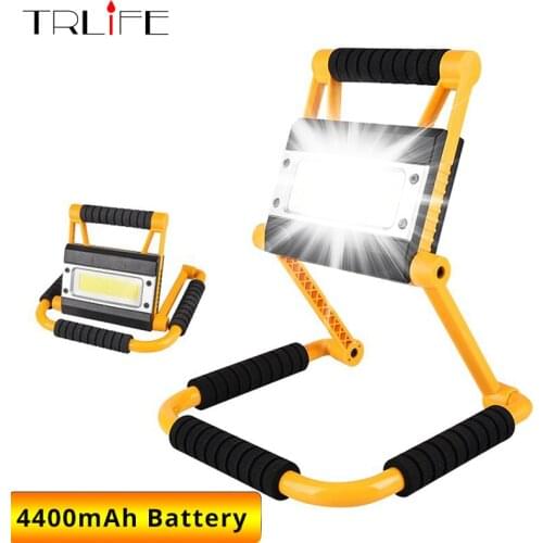 Powerful Outdoor Camping LampLed Folding Work Light USB Rechargeable 4400mAh Battery Portable COB LED Searchlight as Power Bank