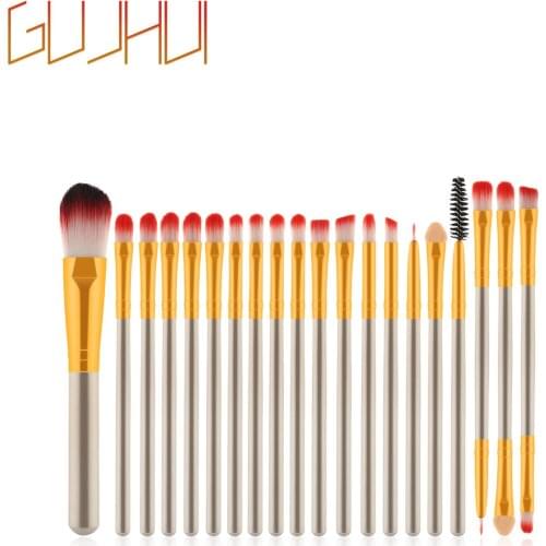 Pro 20 PCS Makeup Brushes Set Eye Shadow Blending Eyeliner Eyelash Eyebrow Blush Make Up Brush Tools Kit Maquiagem