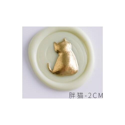 Wax Seal Stamp Retro Wood Classic Sealing Wax Seal Stamp Decorative cat rose Animal flower Wedding Invitation Antique Stamp