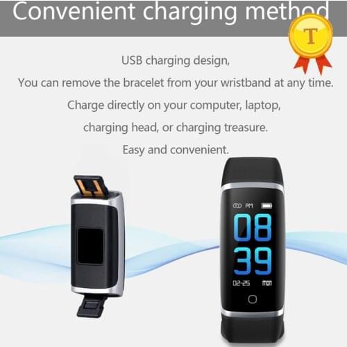 2018 newest respiratory rate monitor Sports Fitness usb charge design Bracelet smart band Heart Rate Wrist band pk mi band 2 3