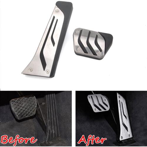 BBQ@FUKA New Interior Accelerator Pedal Pad Cover Sport Racing Design For BMW i3 2013~2018 Foot Throttle Pedal Pad Cover