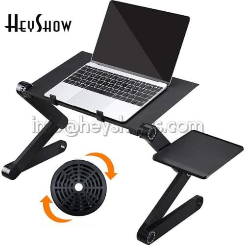 Adjustable Laptop Stand Portable Aluminum Ergonomic Lap Desk For TV Bed Sofa Tray PC Notebook Table Desk Holder With Mouse Pad