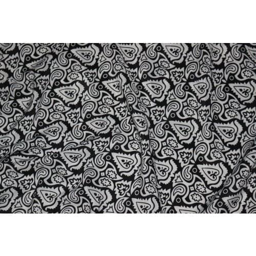 145cm width printed black Style restoring ancient ways fashion chiffon fabric LS-3290