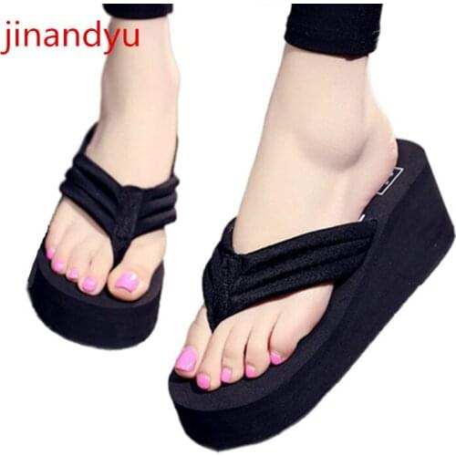 Platform Wedges Sliper Flip Flops High Heels Women Sandals Flip Flop Beach Slippers New Ladeis Shoes for Slides Women Slippers