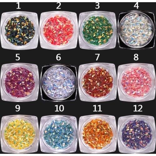 Swarovsky Three-Dimensional Rhombus Nail Diamond Stone Strass AB Glass Rhinestones For 3D Nails Art Decorations