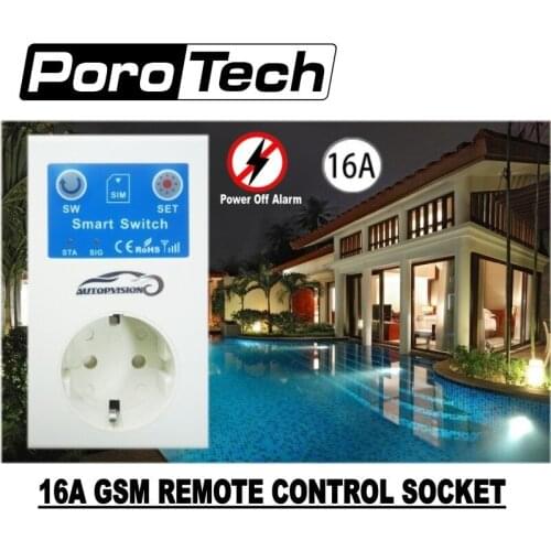NEWEST 16A GSM Socket SMS APP Power On Off Alarm Outlet Relay Smart Switch Remote Control Intelligent Temperature Sensor Control