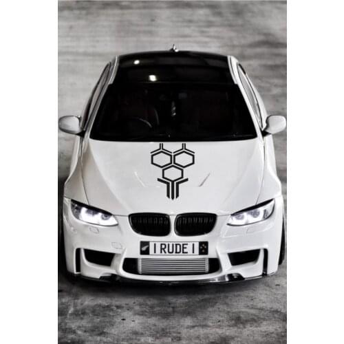 Hood Top Honeycomb Black Sticker 35cm x 60cm Decorative Creative Auto Car Accessory Truck Vehicle Fridge Wall Door Table Window