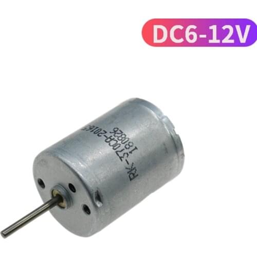 RK-370CA-20165 DC 6V-12V 13000RPM High Speed Carbon Brush Micro Mini 24mm Round Electric Motor 2mm shaft DIY Hobby Toy Car Boat