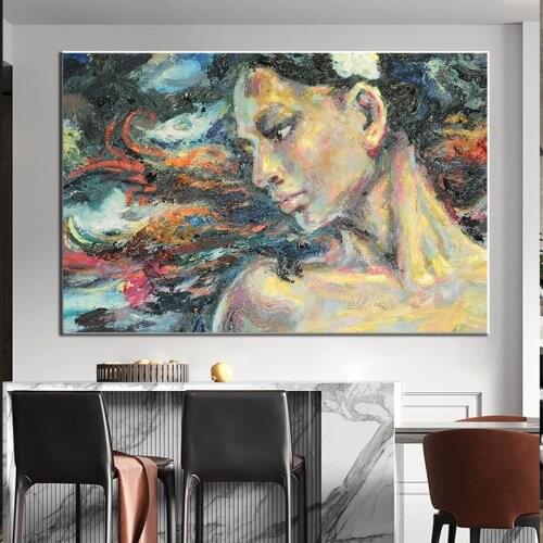 Women Oil Painting Abstract Nude Girls Canvas Painting Wall Art Poster and Prints Modern Bedroom Home Interier Decoration Poster