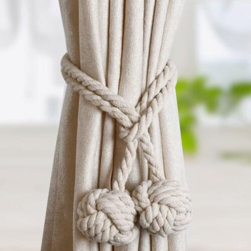 1 pces Cotton Rope Curtain Tieback Home Decorative Accessories Curtain Tie Rope Cotton Rope Hanging Ball Bandage