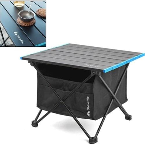 1PC Portable Outdoor Camping Folding Table Fishing Hiking Picnic Ultra-light Mini Desk With Storage Bag Aluminum Alloy