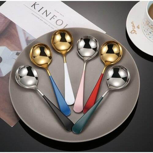2/3/4/5/6pcs Spoon Set 304 Stainless Steel Tableware Coffee teaspoon Kitchen Teaspoon Set tableware Spoons