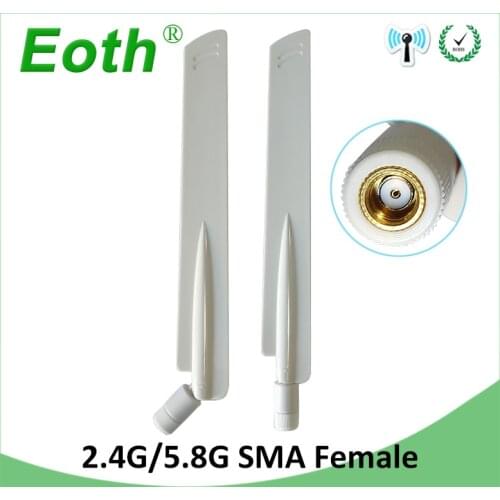 2pcs 2.4GHz 5.8Ghz 5G Antenna RP-SMA 8dBi wifi Antenna Dual Band Omni-Directional WI FI antena aerial SMA female wireless router