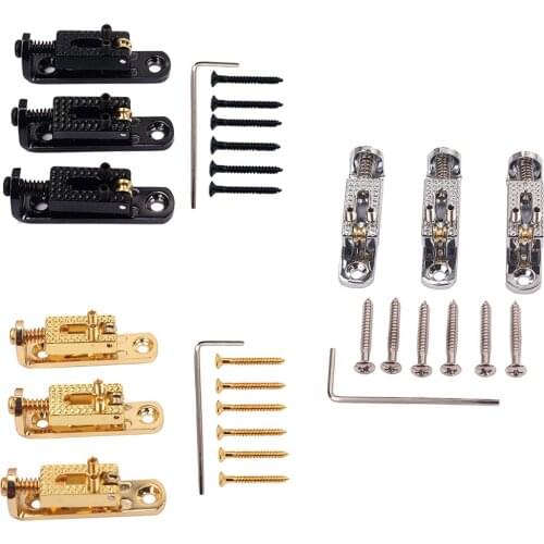 3 Pieces Single Guitar Bridge for 3/4/5/6 String Guitar Cigar Box