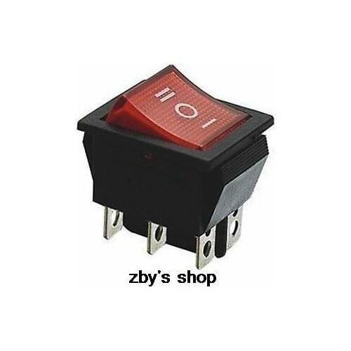 5) Red Light DPDT NO/OFF/NO 3 Position 15A 6 Pins Boat Rocker Switch