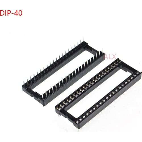 5PCS DIP40 IC SOCKET DIP CHIP TEST HOLDER Adaptor 40 PIN dip-40 40p 40PIN 2.54MM PITCH CONNECTOR