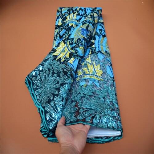 African Sequin Lace Fabric 2021 High Quality Nigerian Mesh Lace Fabric Used For Wedding French Tulle Lace Fabric FLP-1175