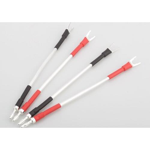 Audiocrast Odin JUMPER LINKS 4 x 20cm Jumper Cable OFC Speaker Cable Banana Plugs to Banana plug Audio Cable HIFI