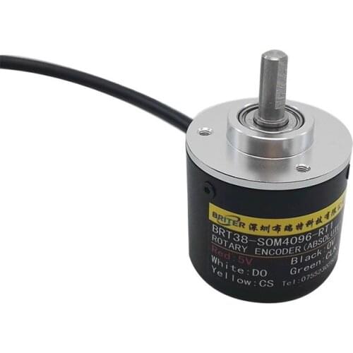 BRT38-R0M 6mm shaft Contactless 10bit 12bit 14bits RS485 interface single turn angle measurement absolute rotary encoder