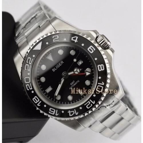 43mm black dial Ceramic Bezel Luminous GMT Date Automatic Mens Watch Date&day Classique Relogio Feminino Blanc Femmes Dames