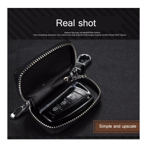 Zipper Key Case Bag For Opel Men Key Holder Housekeeper Leather Car Key Wallets Keys Organizer Women Keychain Covers
